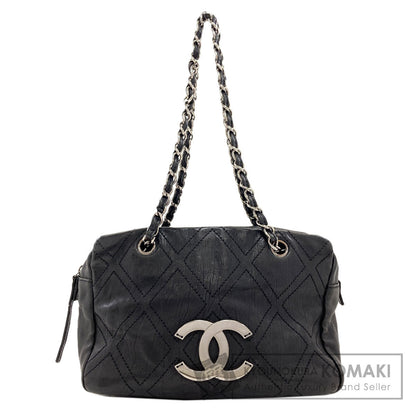 CHANEL Diamond Stitch SilverHardware Tote Bag Calf Ladies [Used]
