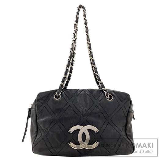 CHANEL Diamond Stitch SilverHardware Tote Bag Calf Ladies [Used]