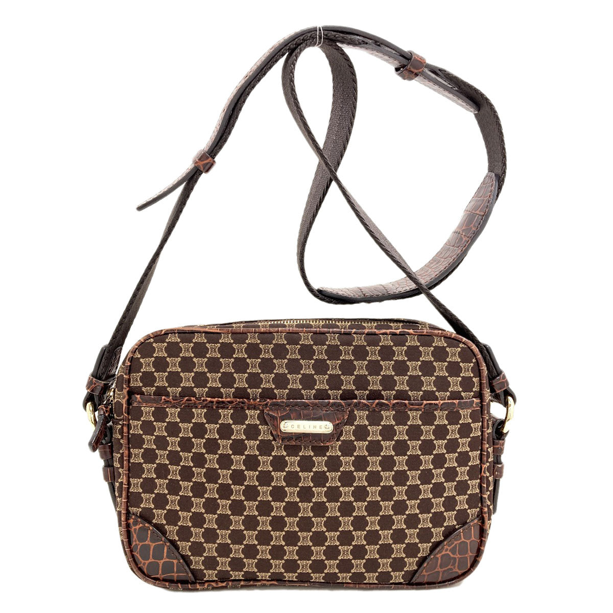 CELINE Macadam pattern Shoulder Bag Canvas Ladies [Used]