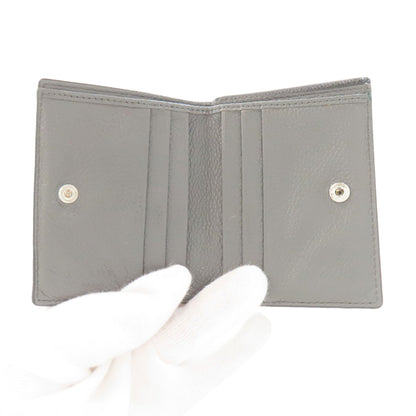 PRADA logo Bifold Wallet No Coin Pocket Leather Ladies [Used]