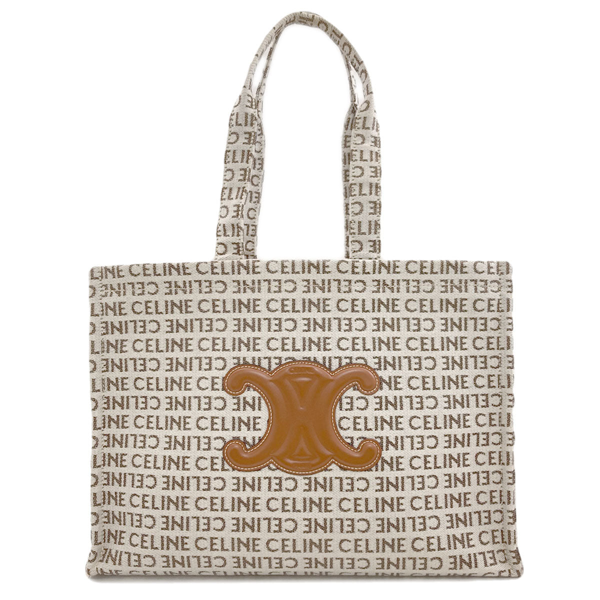 CELINE Cabas Thais Large Triomphe Tote Bag Canvas Ladies [Used]