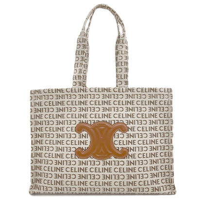 CELINE Cabas Thais Large Triomphe Tote Bag Canvas Ladies [Used]