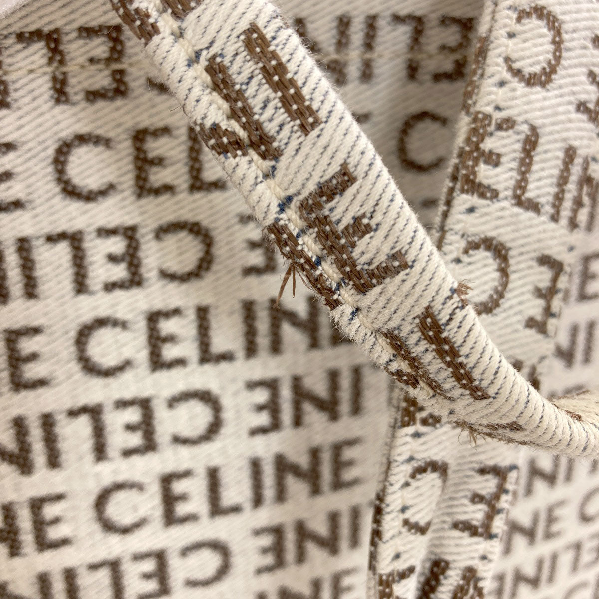 CELINE Cabas Thais Large Triomphe Tote Bag Canvas Ladies [Used]