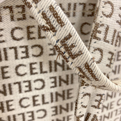 CELINE Cabas Thais Large Triomphe Tote Bag Canvas Ladies [Used]