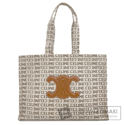 CELINE Cabas Thais Large Triomphe Tote Bag Canvas Ladies [Used]