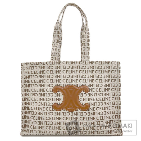 CELINE Cabas Thais Large Triomphe Tote Bag Canvas Ladies [Used]