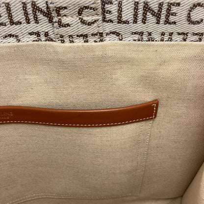 CELINE Cabas Thais Large Triomphe Tote Bag Canvas Ladies [Used]