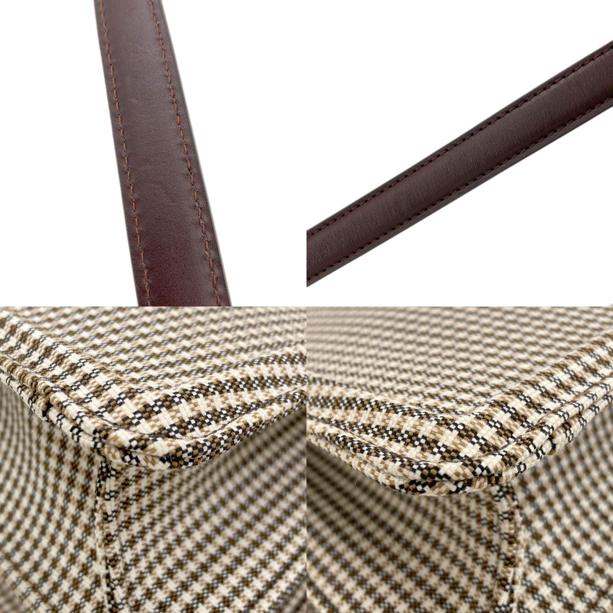 FENDI Peekaboo I See You Medium Check Pattern 2WAY Handbag Canvas Ladies [Used]