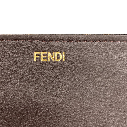 FENDI Peekaboo I See You Medium Check Pattern 2WAY Handbag Canvas Ladies [Used]