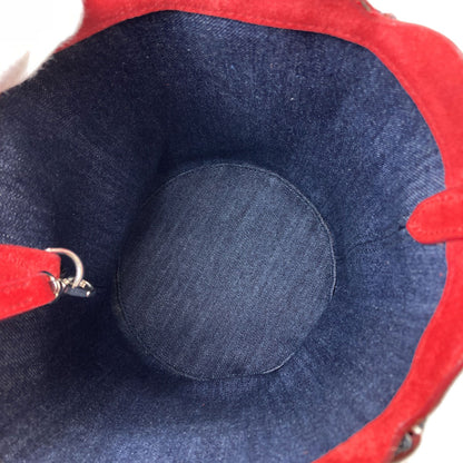 MIUMIU Cherry print 2-way Shoulder Bag Denim Ladies [Used]
