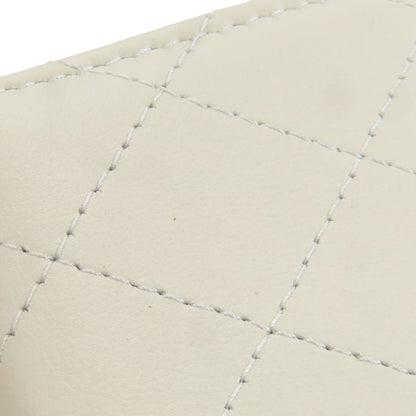CHANEL COCO Mark SilverHardware Bifold Wallet with Coin Pocket Calf Ladies [Used]