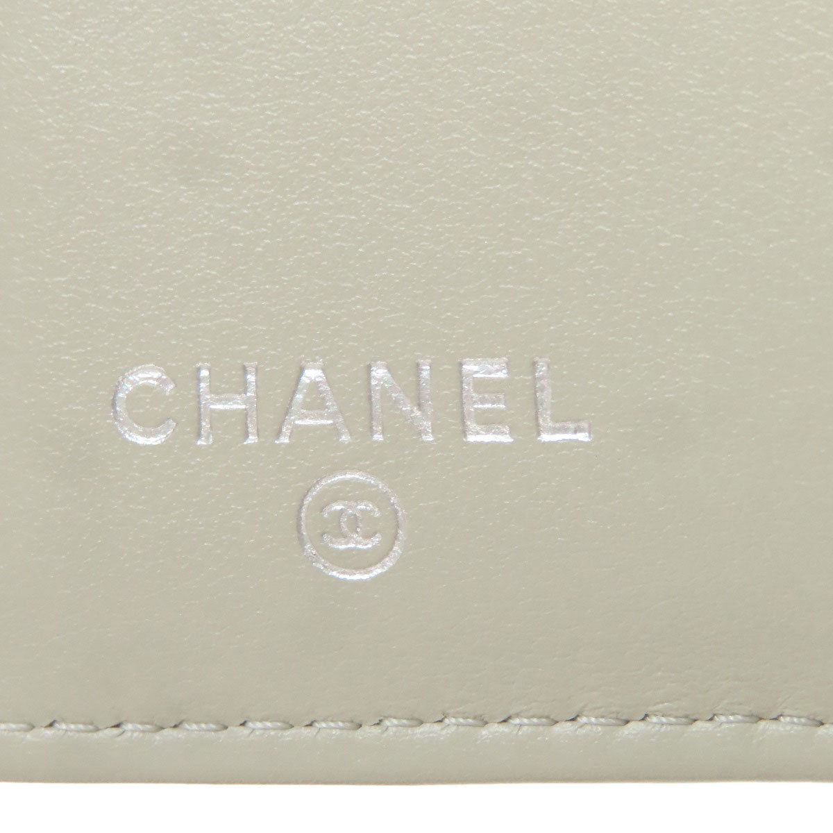 CHANEL COCO Mark SilverHardware Bifold Wallet with Coin Pocket Calf Ladies [Used]