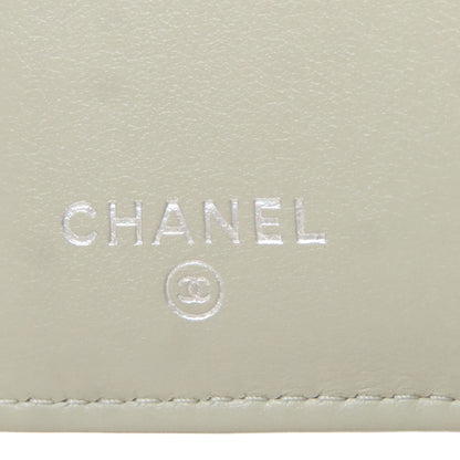 CHANEL COCO Mark SilverHardware Bifold Wallet with Coin Pocket Calf Ladies [Used]