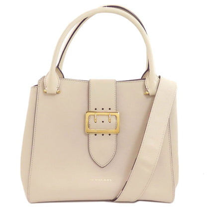 BURBERRY Buckle 2WAY Tote Bag Leather Ladies [Used]