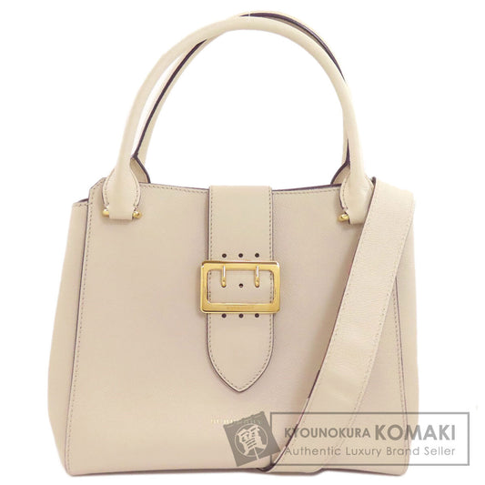 BURBERRY Buckle 2WAY Tote Bag Leather Ladies [Used]