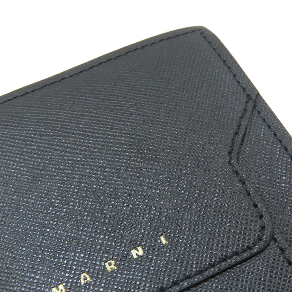 MARNI logo Bifold Wallet with Coin Pocket Leather Ladies [Used]