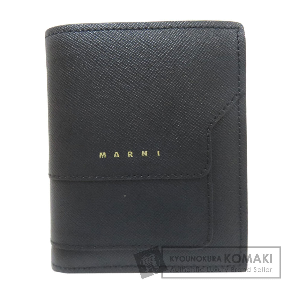 MARNI logo Bifold Wallet with Coin Pocket Leather Ladies [Used]