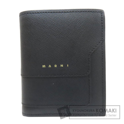 MARNI logo Bifold Wallet with Coin Pocket Leather Ladies [Used]