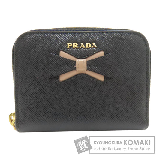 PRADA Ribbon motif coin purse Safiano Ladies [Used]