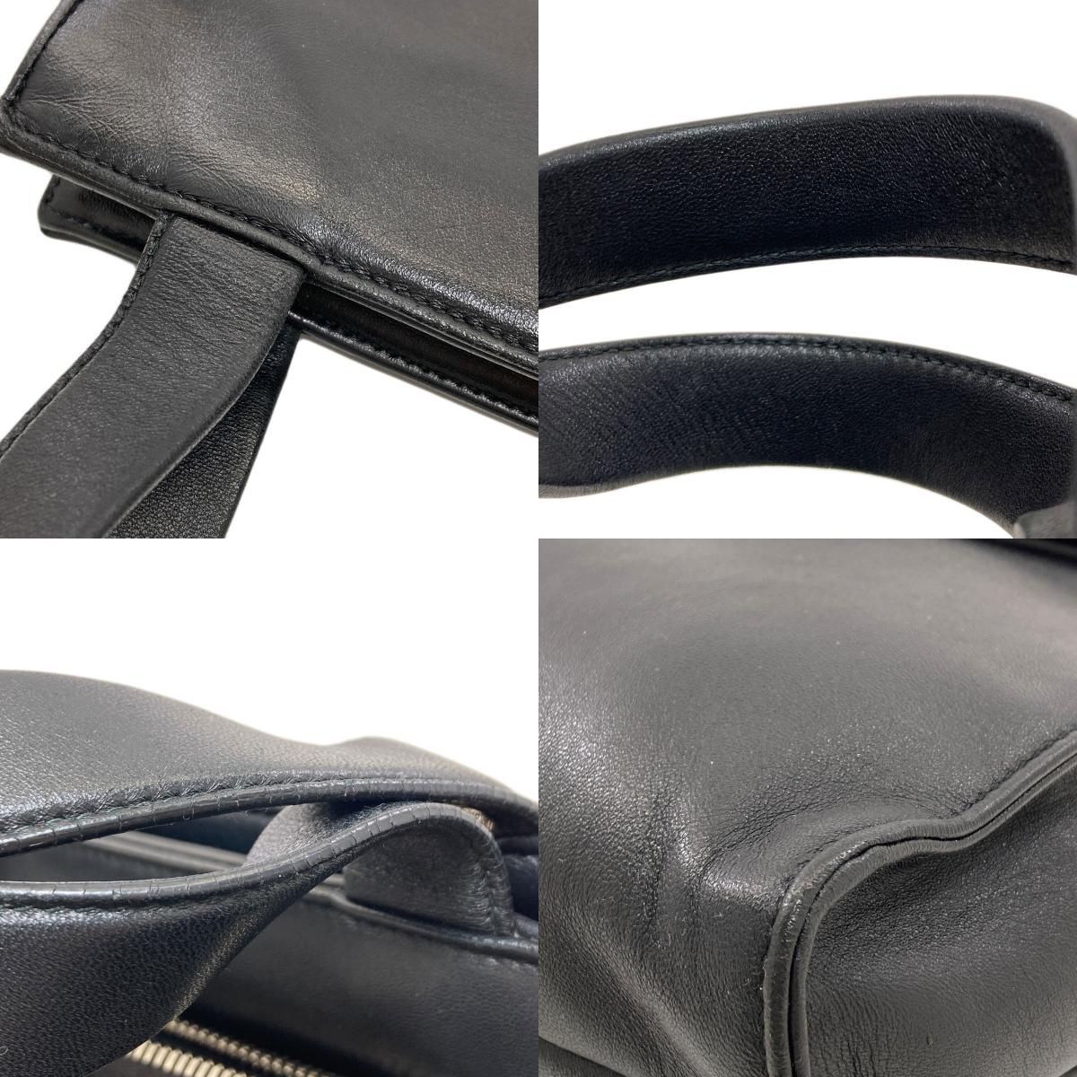 PRADA Logo Hardware Handbag Lambskin Ladies [Used]