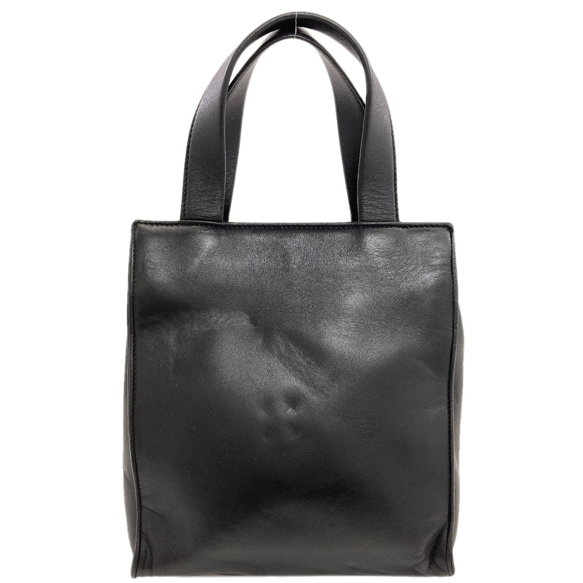 PRADA Logo Hardware Handbag Lambskin Ladies [Used]
