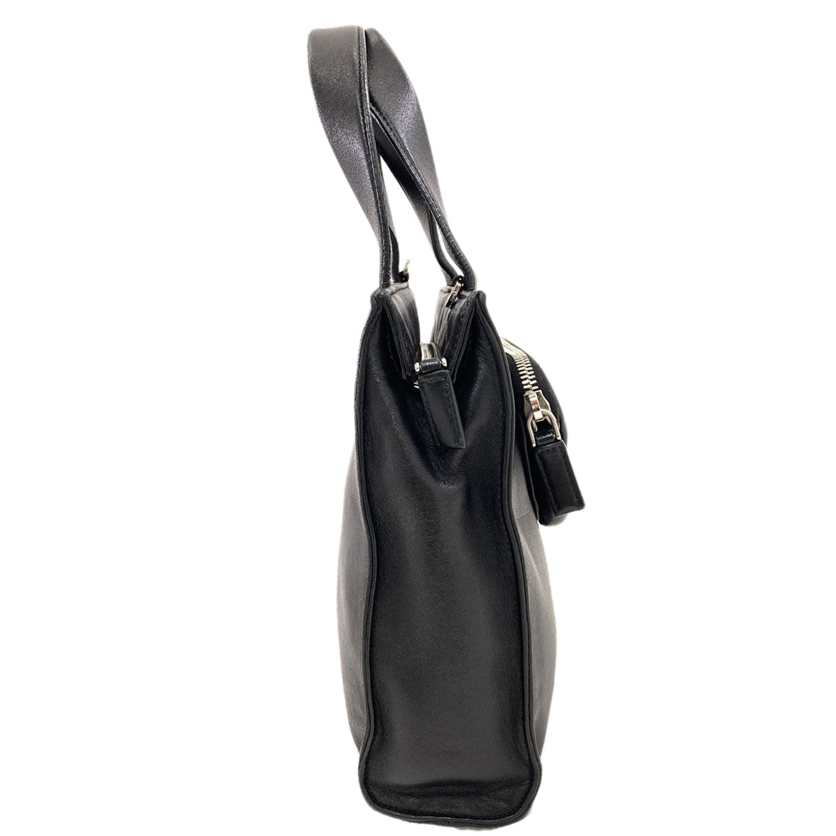 PRADA Logo Hardware Handbag Lambskin Ladies [Used]