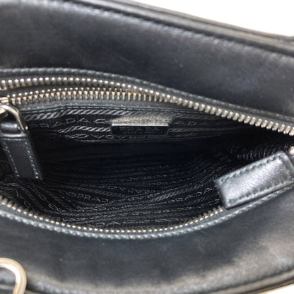 PRADA Logo Hardware Handbag Lambskin Ladies [Used]