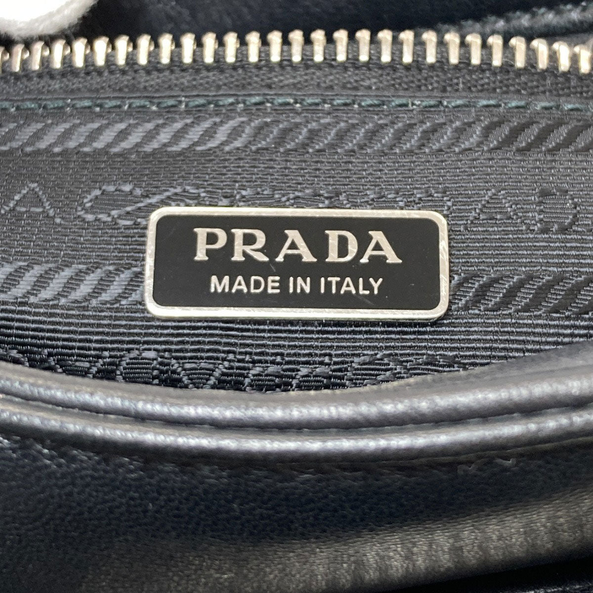 PRADA Logo Hardware Handbag Lambskin Ladies [Used]