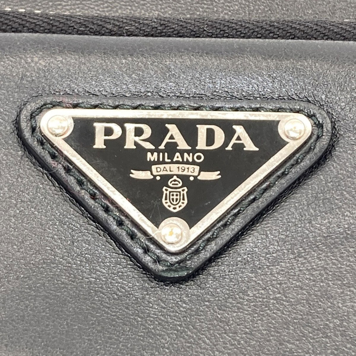 PRADA Logo Hardware Handbag Lambskin Ladies [Used]