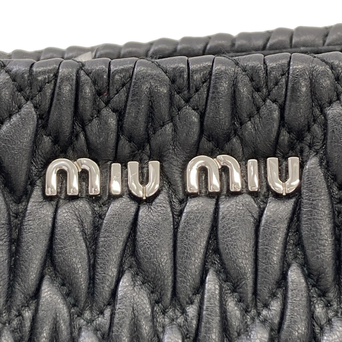MIUMIU Crystal Matelassé 2WAY Tote Bag Calf Ladies [Used]