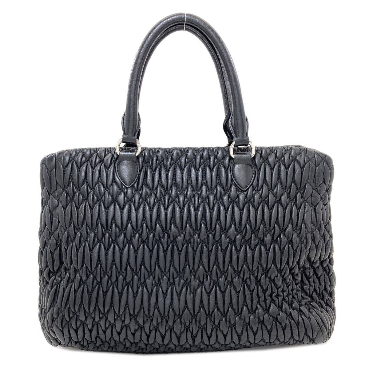 MIUMIU Crystal Matelassé 2WAY Tote Bag Calf Ladies [Used]