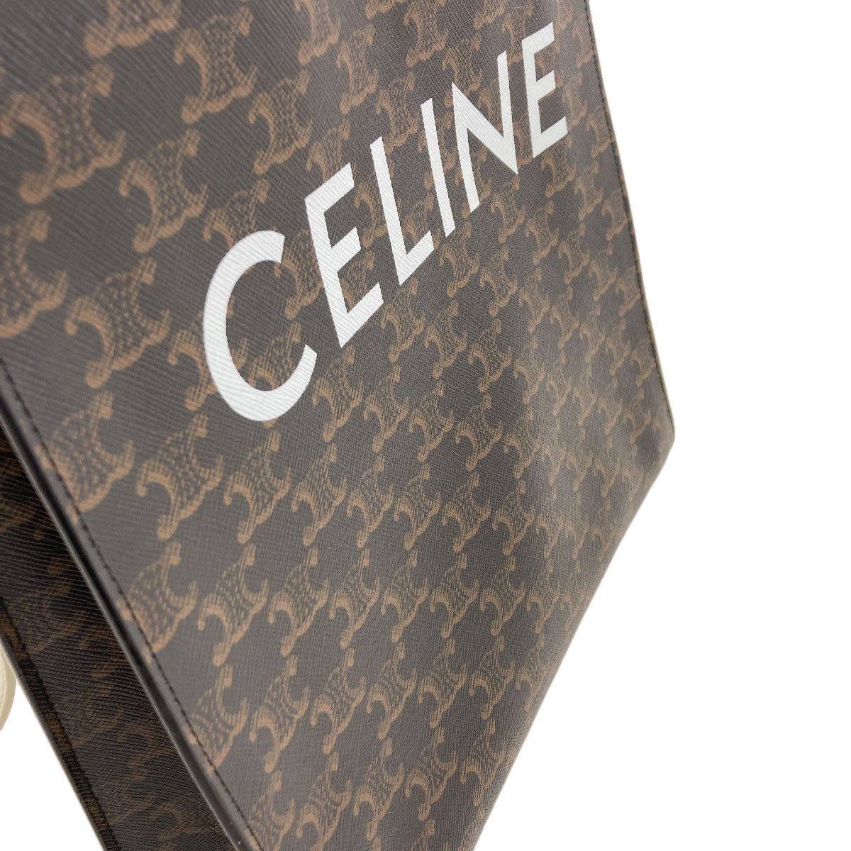 CELINE Vertical Cabas Triomphe 2WAY Handbag PVC Ladies [Used]