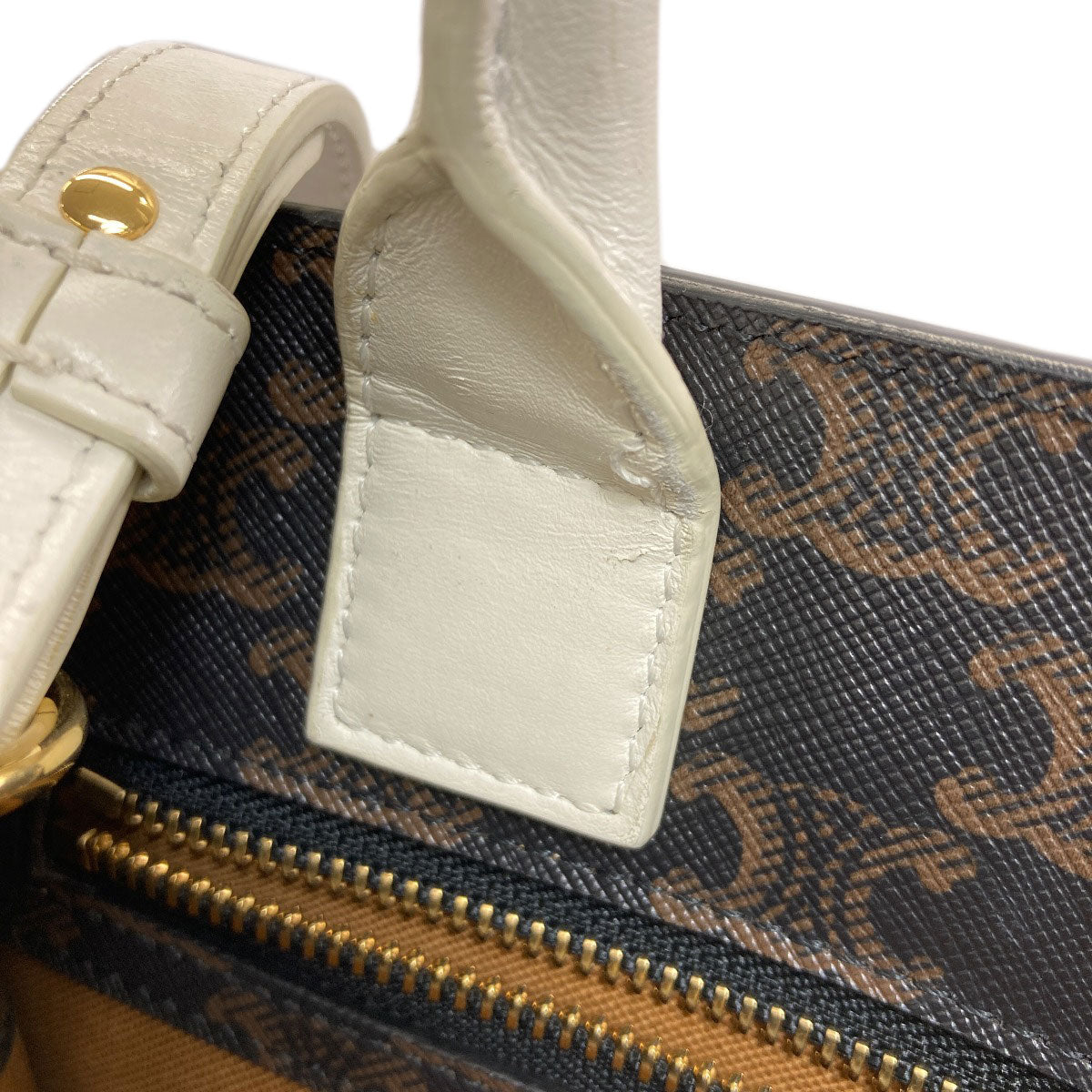 CELINE Vertical Cabas Triomphe 2WAY Handbag PVC Ladies [Used]