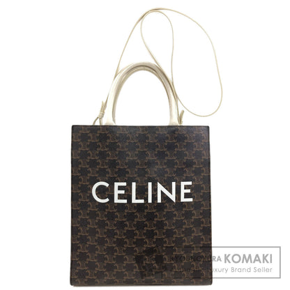 CELINE Vertical Cabas Triomphe 2WAY Handbag PVC Ladies [Used]