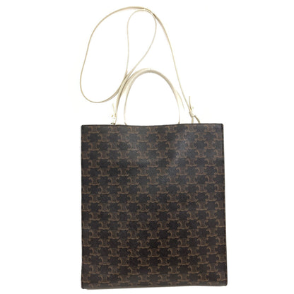 CELINE Vertical Cabas Triomphe 2WAY Handbag PVC Ladies [Used]