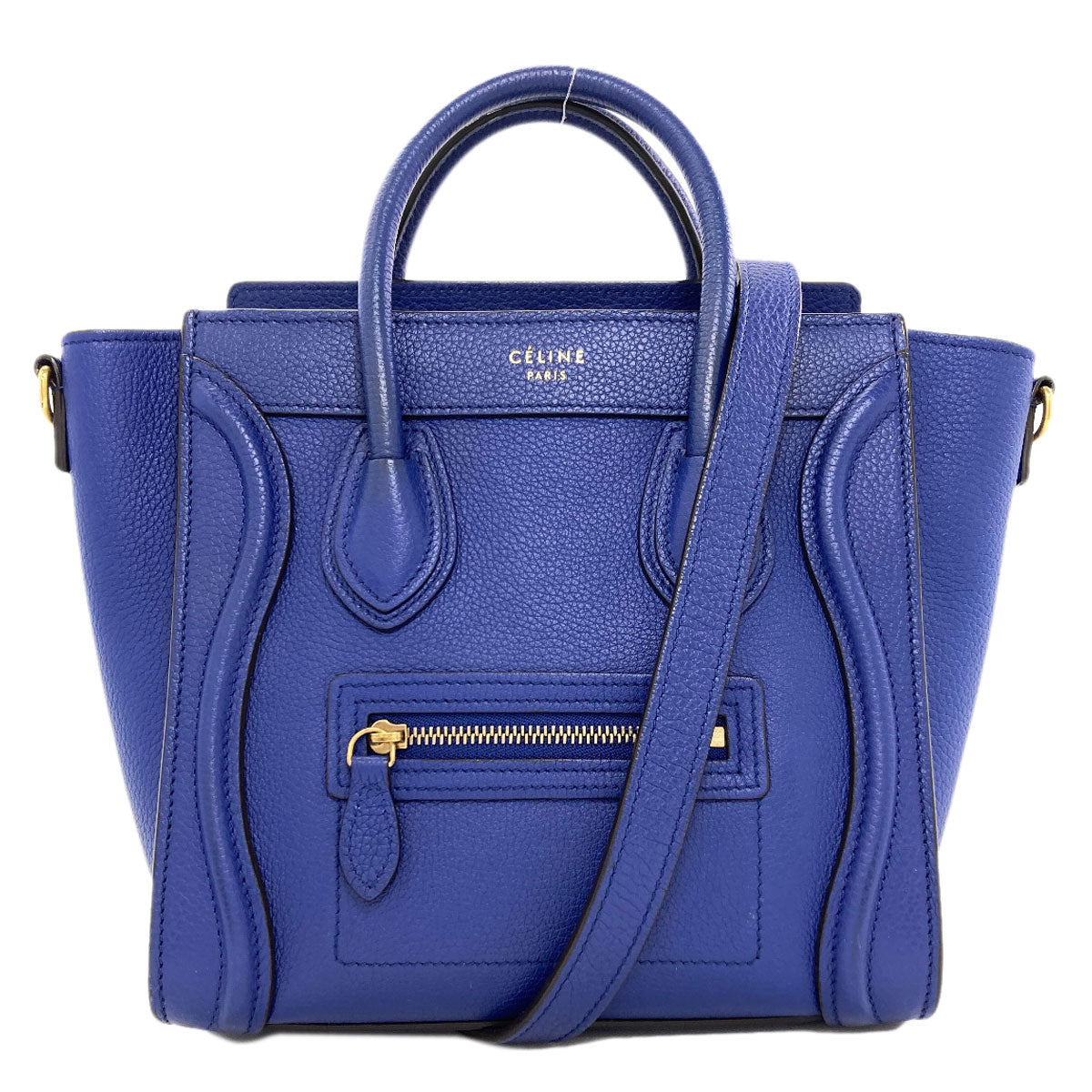 CELINE Luggage nano 2 WAY Handbag Calf Ladies [Used]