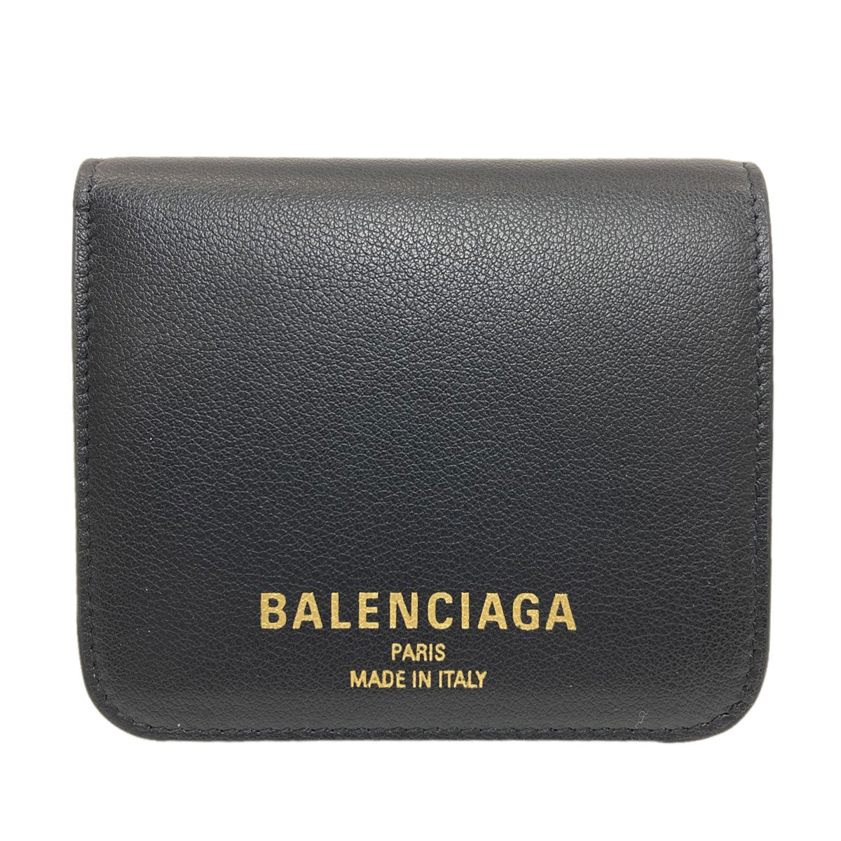 BALENCIAGA 810901 logo Bifold Wallet with Coin Pocket Leather Ladies [Used]
