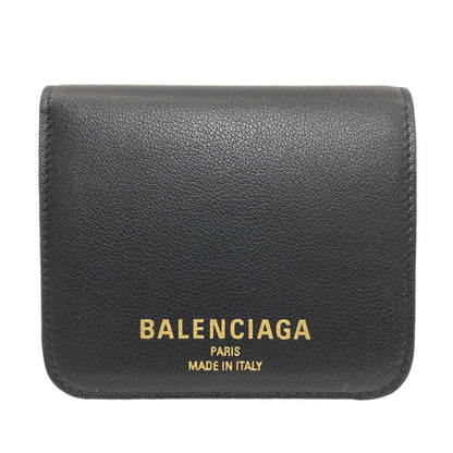 BALENCIAGA 810901 logo Bifold Wallet with Coin Pocket Leather Ladies [Used]