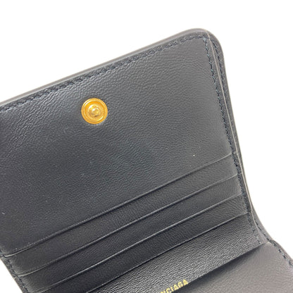 BALENCIAGA 810901 logo Bifold Wallet with Coin Pocket Leather Ladies [Used]