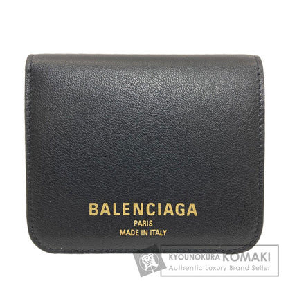 BALENCIAGA 810901 logo Bifold Wallet with Coin Pocket Leather Ladies [Used]