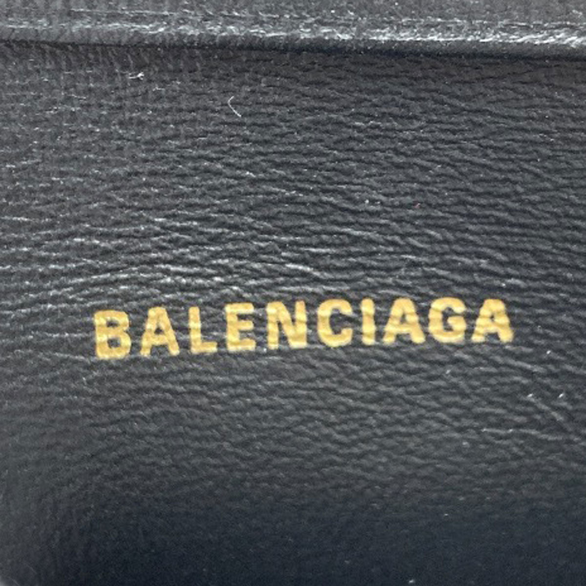 BALENCIAGA 810901 logo Bifold Wallet with Coin Pocket Leather Ladies [Used]