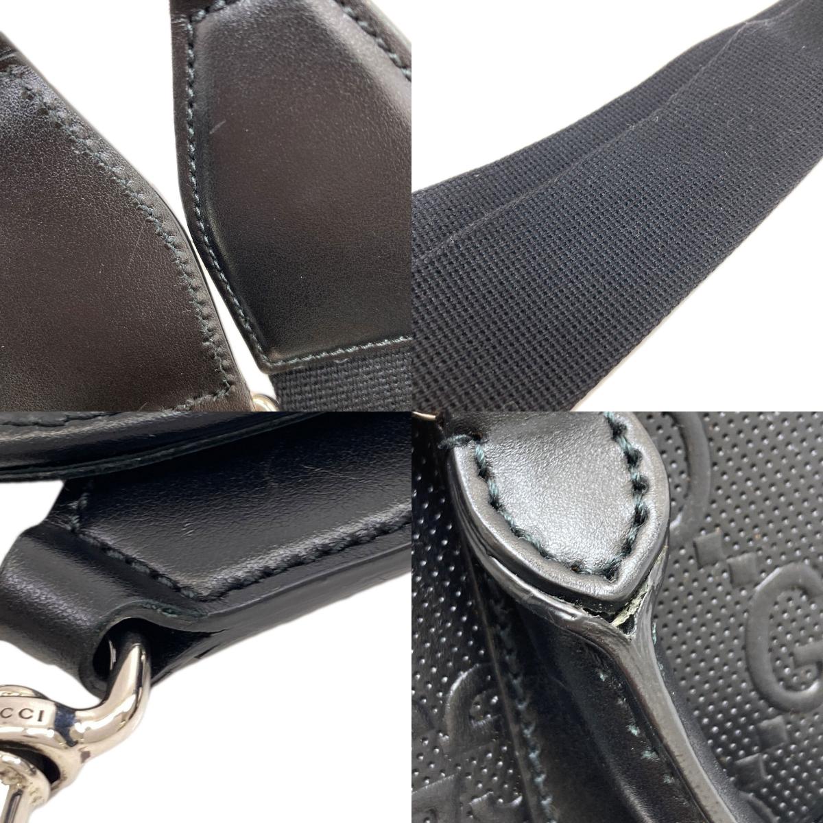 GUCCI 696010 GG Embossed Mini 2WAY Handbag Calf Ladies [Used]