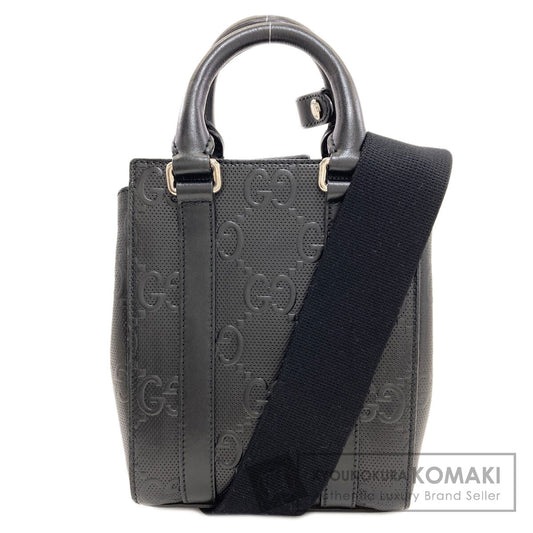 GUCCI 696010 GG Embossed Mini 2WAY Handbag Calf Ladies [Used]
