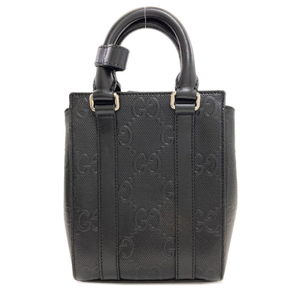 GUCCI 696010 GG Embossed Mini 2WAY Handbag Calf Ladies [Used]
