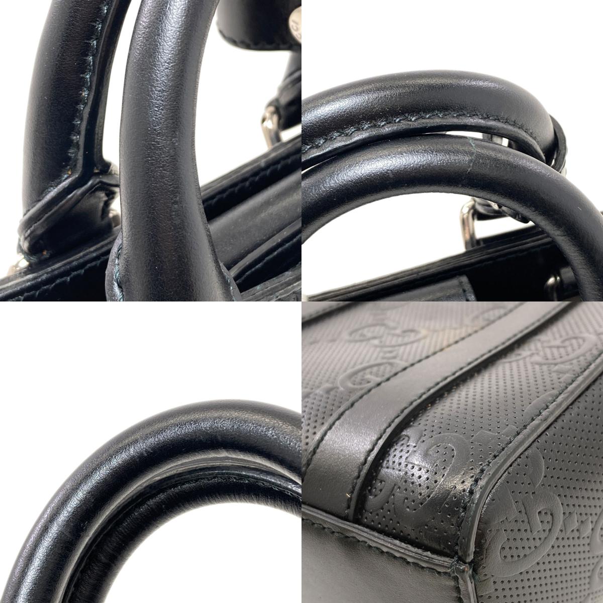 GUCCI 696010 GG Embossed Mini 2WAY Handbag Calf Ladies [Used]