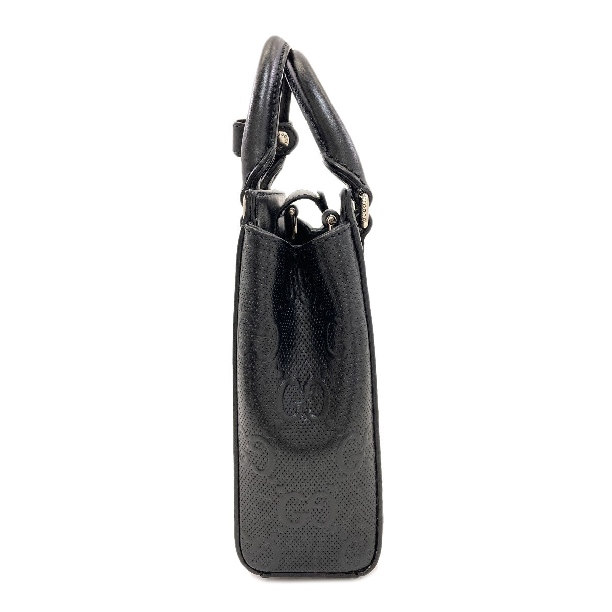 GUCCI 696010 GG Embossed Mini 2WAY Handbag Calf Ladies [Used]