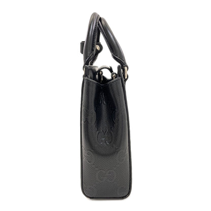 GUCCI 696010 GG Embossed Mini 2WAY Handbag Calf Ladies [Used]