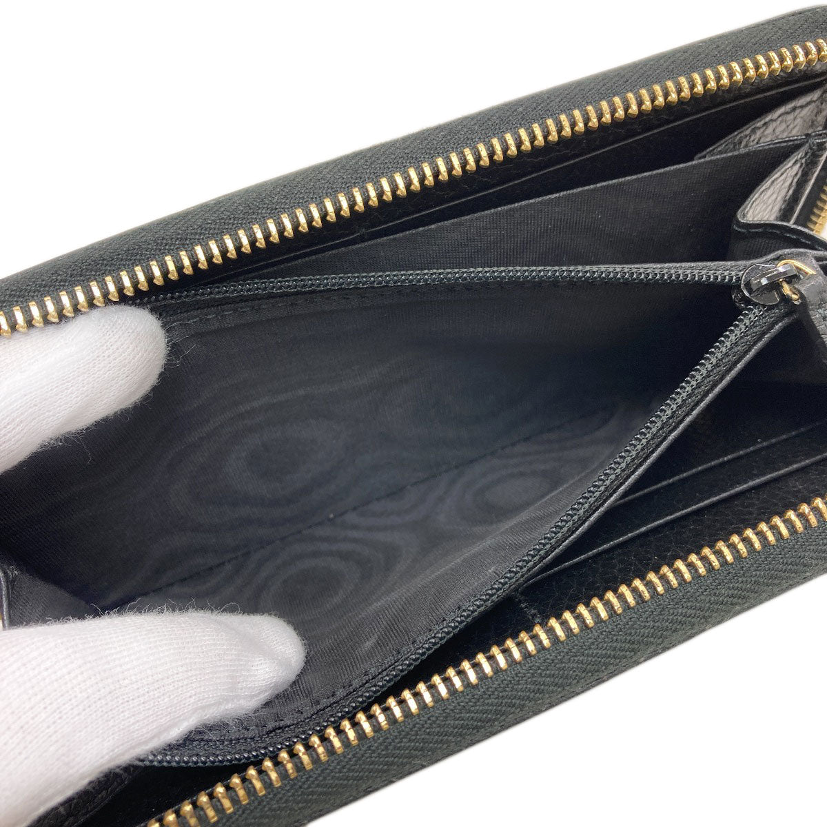 GUCCI 456117 Double G Long wallet (with coin pocket) Leather Ladies [Used]