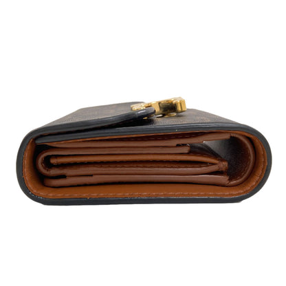 CELINE Triomphe Flap Tri-fold Bifold Wallet with Coin Pocket PVC Ladies [Used]