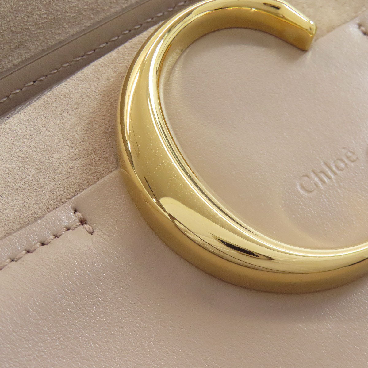 CHLOE C logo Tote Bag Leather Ladies [Used]